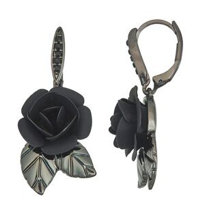 Simply Vera Vera Wang Black Floral Earrings